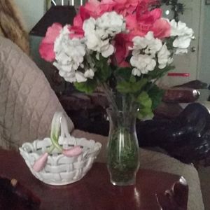 White ceramic basket